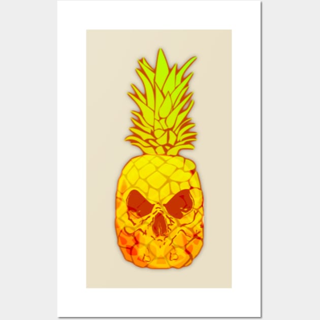 Pineapple Skull Wall Art by BoneArtPetite